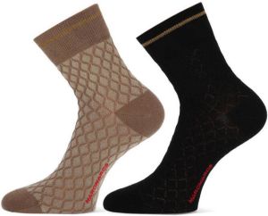 Marcmarcs sokken Alix set van 2 zwart bruin