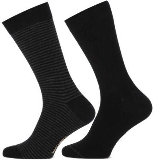 Marcmarcs sokken Arthur met print set van 2 zwart