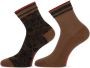 Marcmarcs sokken Coco set van 2 bruin - Thumbnail 1