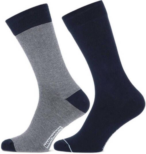 Marcmarcs sokken Franklin set van 2 donkerblauw