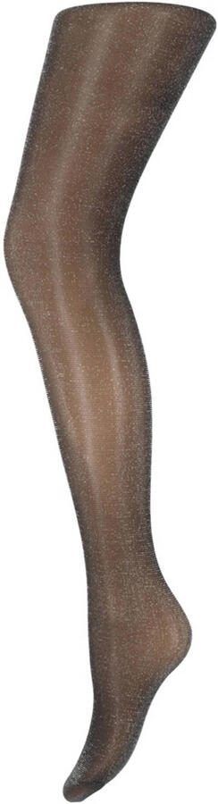 Marianne panty 20 denier met glitters zwart zilverkleurig