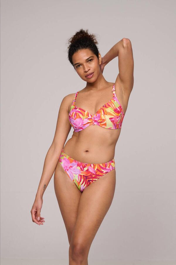 Marie Jo bikinibroekje Shubra roze oranje groen