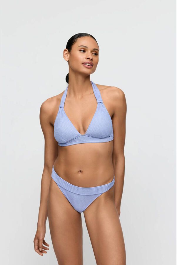 Marie Jo brazilian bikinibroekje Tinjis met lurex lichtblauw