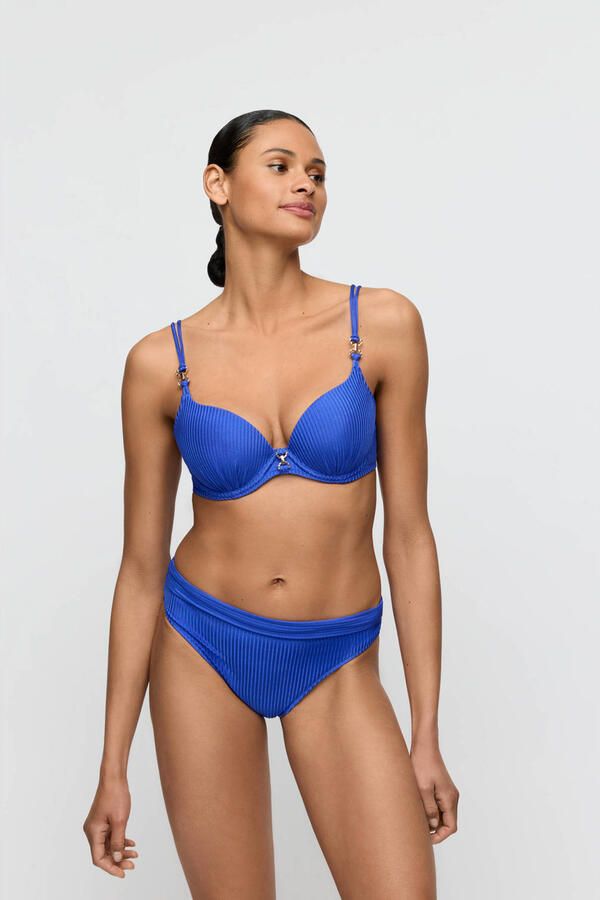 MARIE JO slim fit bikinibroekje met structuurpatroon model 'Emly'