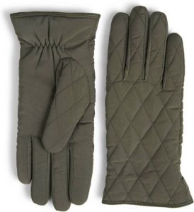 Markberg doorgestikte handschoenen Kath olijfgroen