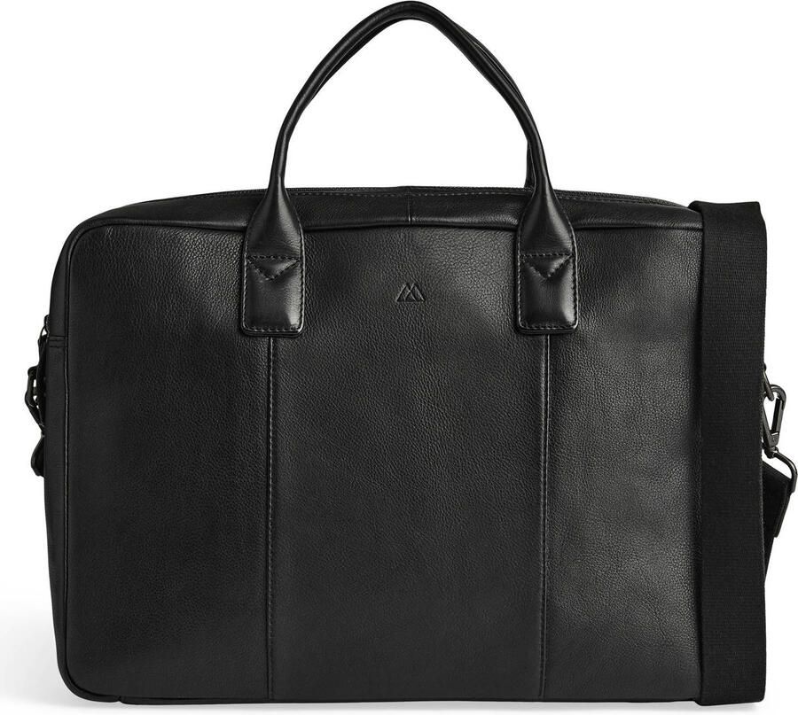 Markberg 15 inch leren laptoptas AshtonMBG zwart