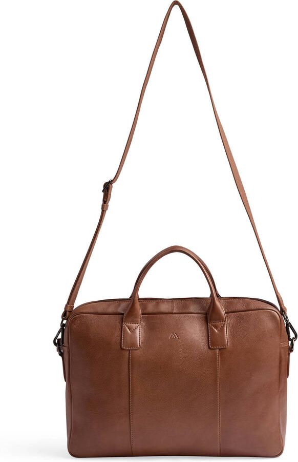 Markberg 15 inch leren laptoptas AxelMBG cognac - Foto 2