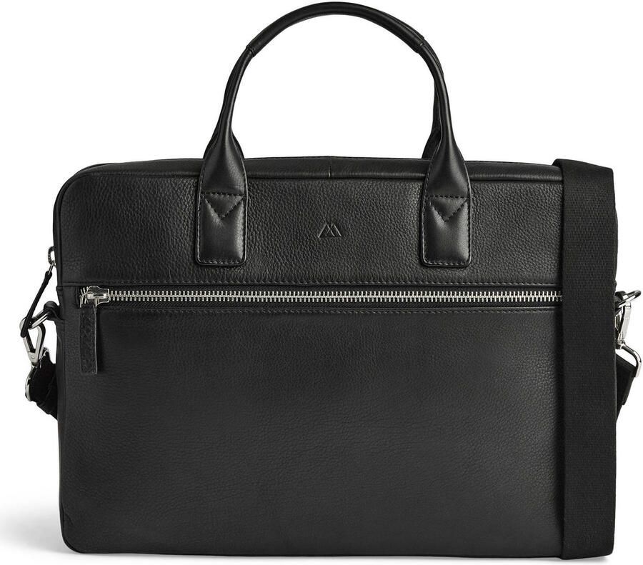 Markberg 15 inch leren laptoptas KnoxMBG zwart