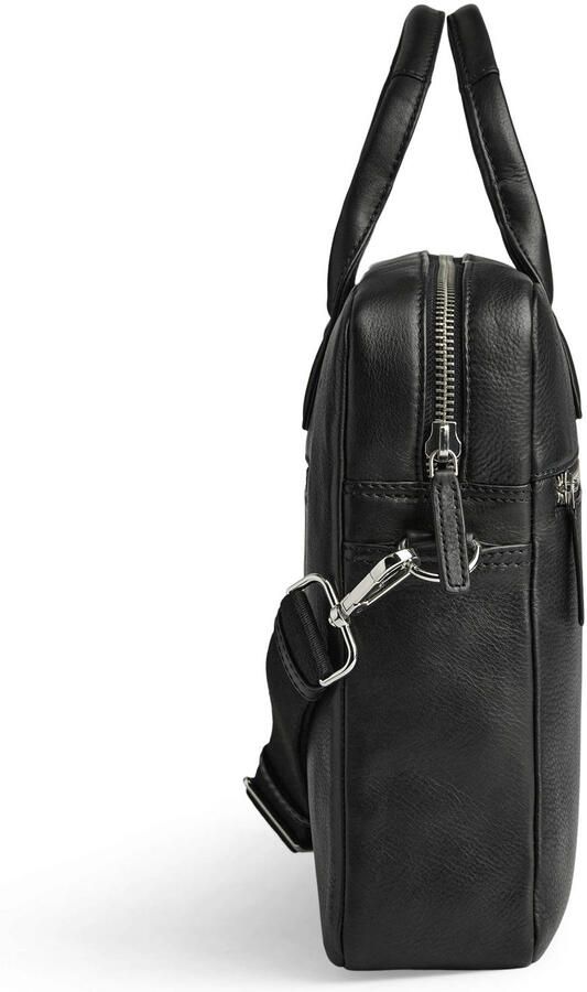 Markberg 15 inch leren laptoptas KnoxMBG zwart - Foto 3