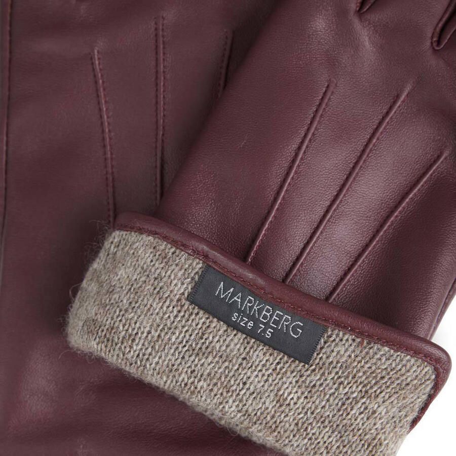 Markberg leren handschoenen Carianna burgundy - Foto 2