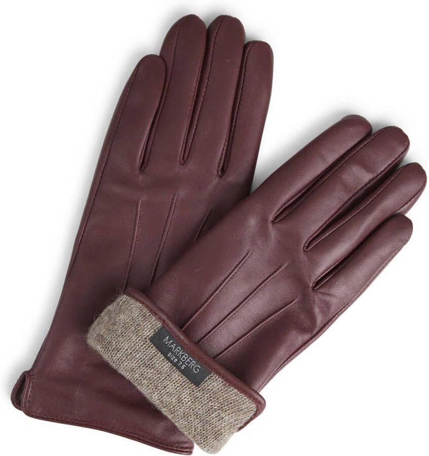 Markberg leren handschoenen Carianna burgundy - Foto 3