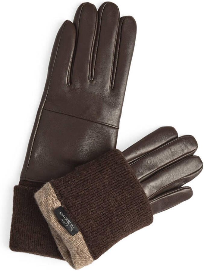 Markberg leren handschoenen Cyrus donkerbruin - Foto 3