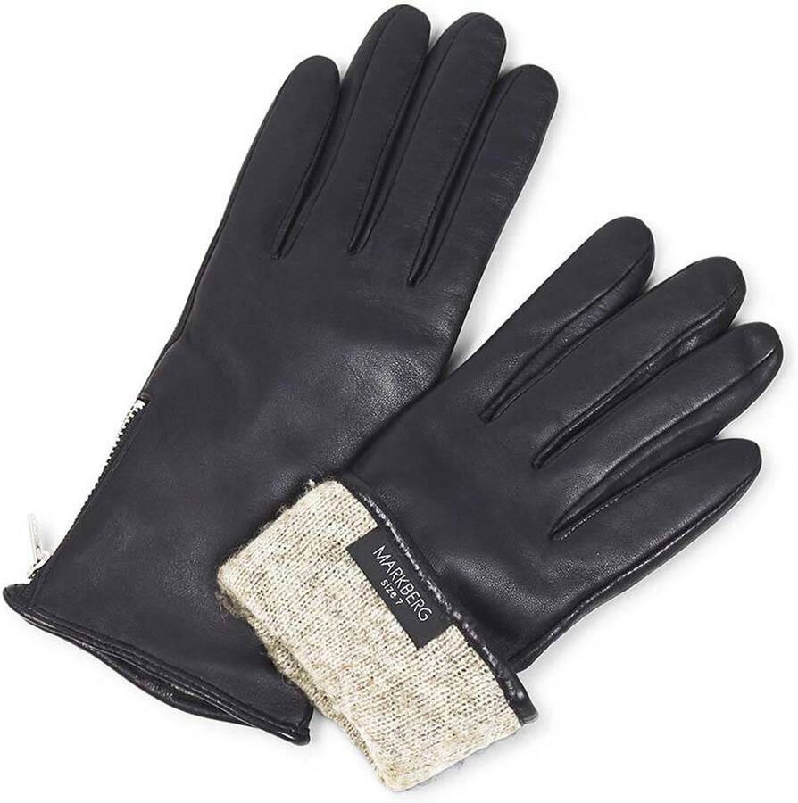 Markberg leren handschoenen Kath zwart - Foto 2
