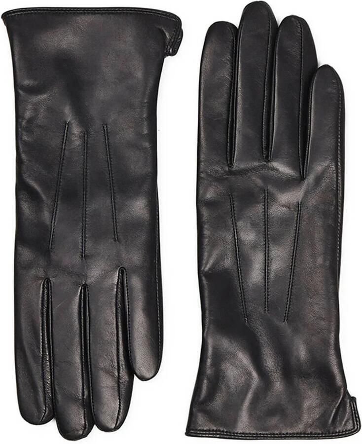 Markberg leren handschoenen zwart