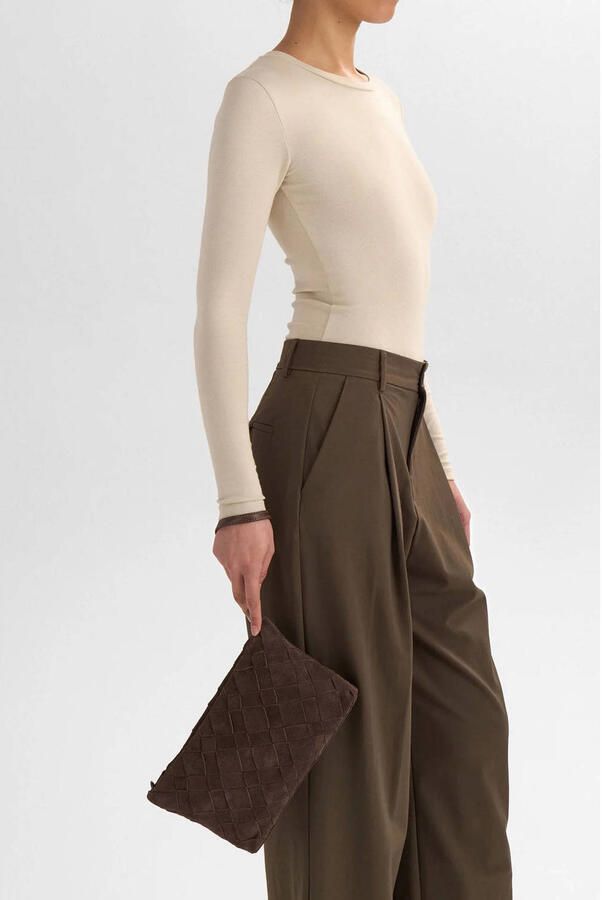 Markberg suede crossbody tas CelinMBG donkerbruin - Foto 3
