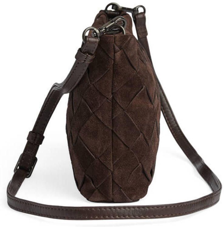 Markberg suede crossbody tas CelinMBG donkerbruin - Foto 2