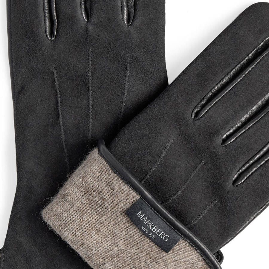 Markberg suede handschoenen Carianna zwart - Foto 2