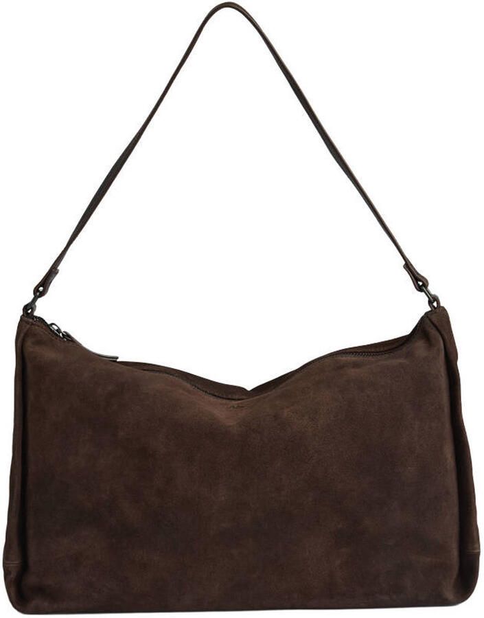 Markberg suede schoudertas Claudia donkerbruin - Foto 2