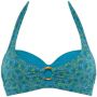 Marlies Dekkers oceana plunge balconette bikini top wired padded lagoon blue and green - Thumbnail 1