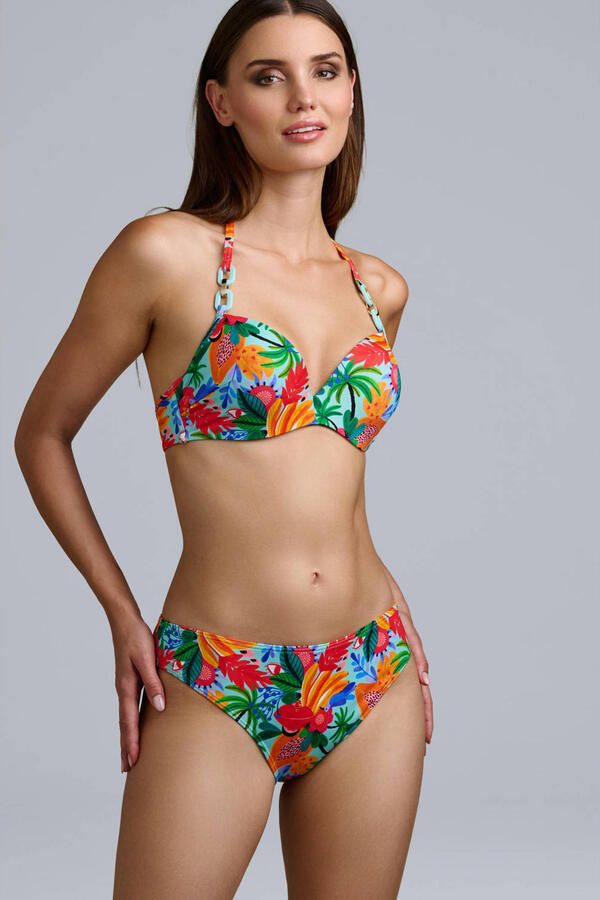 Marlies dekkers bikinibroekje Paradisa turquoise oranje groen