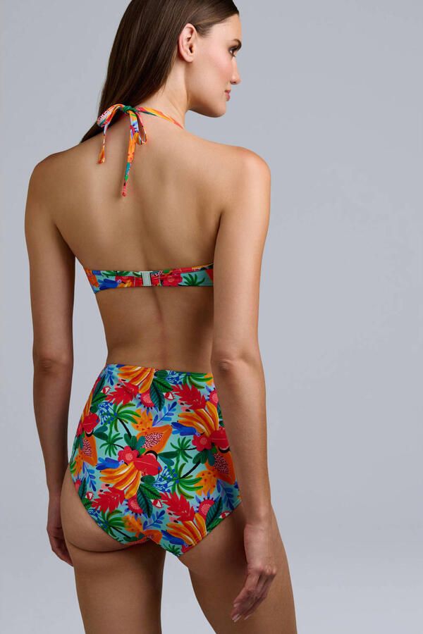Marlies dekkers high waist bikinibroekje Paradisa turquoise oranje groen - Foto 2