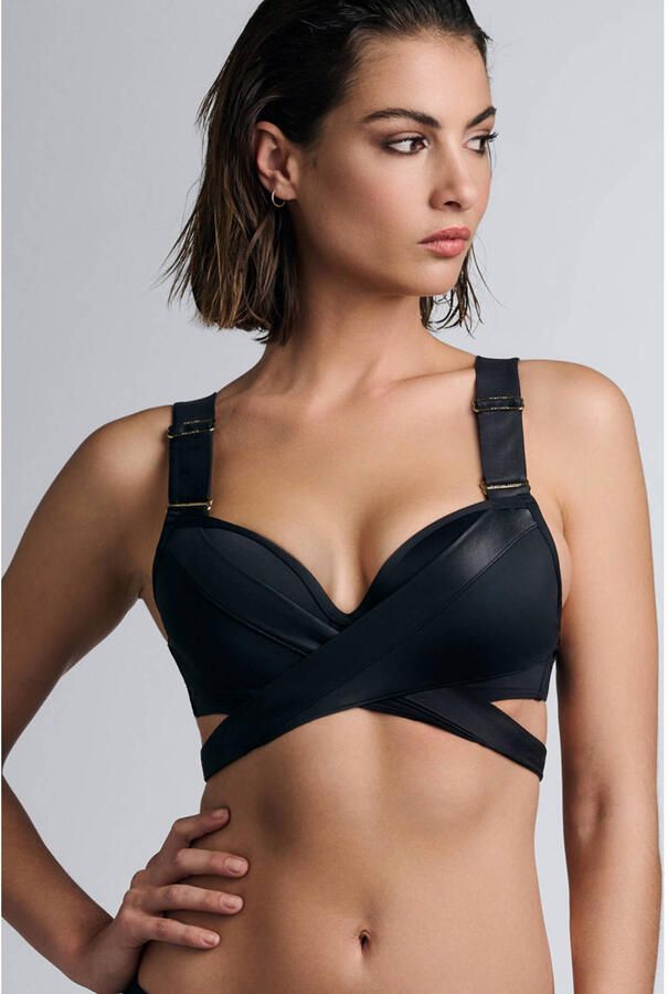 Marlies Dekkers cache coeur plunge balconette bikini top wired padded black - Foto 2