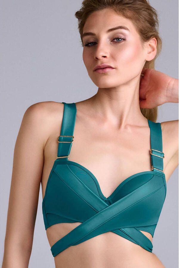 Marlies dekkers voorgevormde beugel bikinitop Cache Coeur petrol - Foto 2
