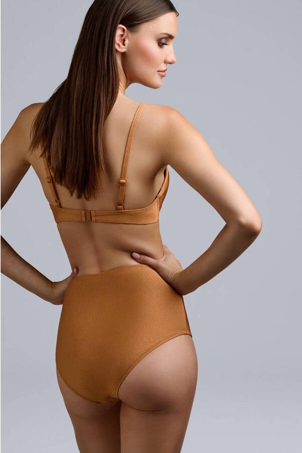 Marlies dekkers high waist bikinibroekje Dorada met lurex goud - Foto 3