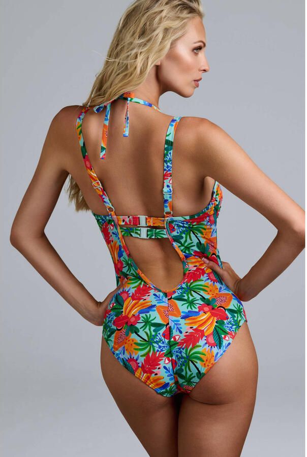 Marlies dekkers voorgevormde beugel bikinitop Paradisa turquoise oranje groen - Foto 3