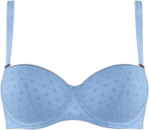 Marlies Dekkers petit point balconette bh wired padded light blue and silver