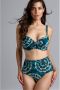 Marlies dekkers Swim high waist bikinibroekje Lotus blauw ecru - Thumbnail 1