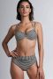 Marlies Dekkers holi vintage plunge balconette bikini top wired padded blue-ecru - Thumbnail 1