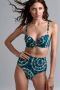 Marlies Dekkers lotus push up bikini top wired padded blue and green dye - Thumbnail 5