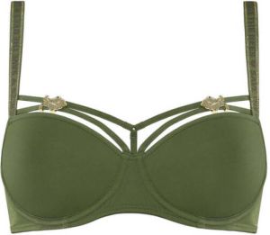 Marlies Dekkers queen bee plunge balconette bh wired padded olive green