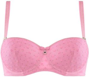 Marlies Dekkers rebel heart balconette bh wired padded pink and gold