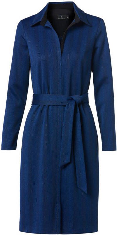 Mart Visser jurk Turner met ceintuur blauw zwart