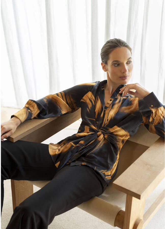 Mart Visser blouse met print zwart - Foto 2