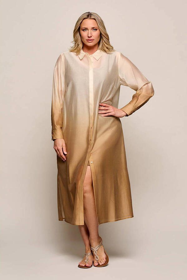 Mart Visser blousejurk camel - Foto 3