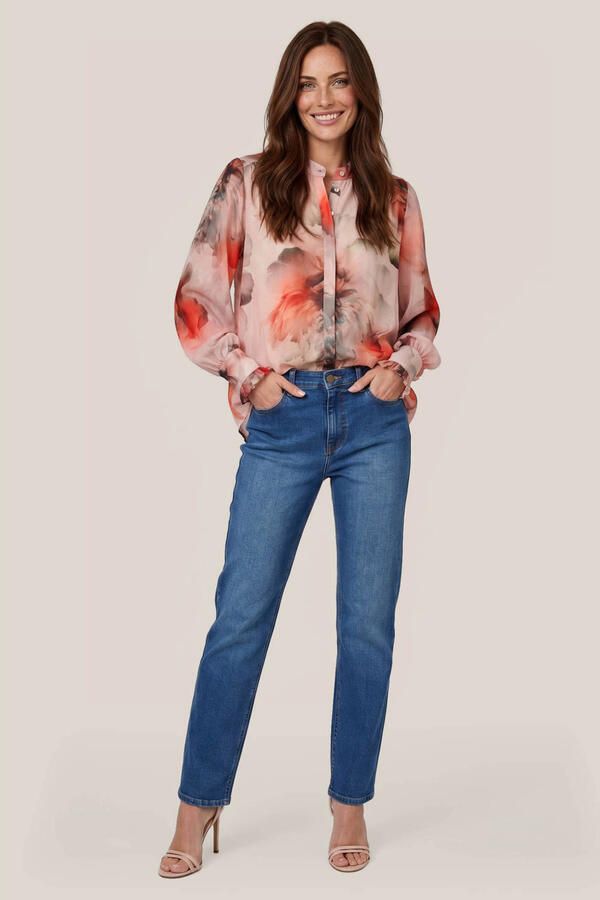 Mart Visser gebloemde blouse roze