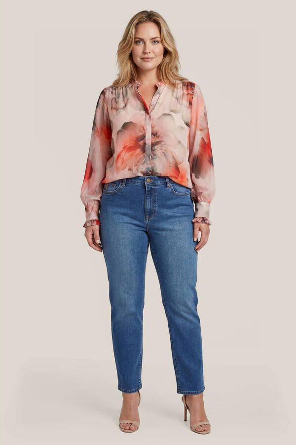 Mart Visser gebloemde blouse roze - Foto 2