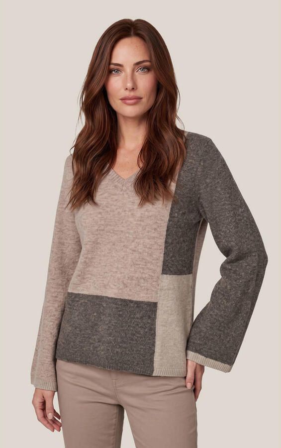 Mart Visser geruite pullover beige