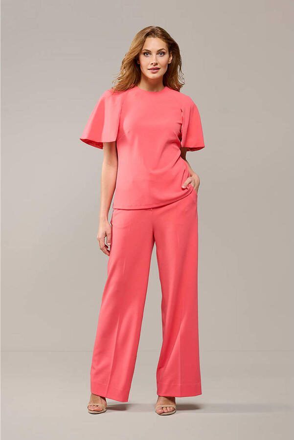 Mart Visser straight high waist pantalon roze - Foto 1
