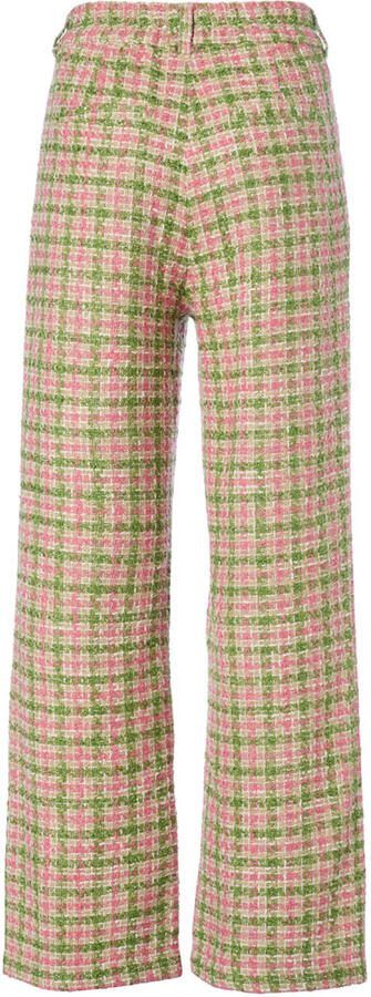 Mart Visser straight high waist pantalon roze met lurex - Foto 2