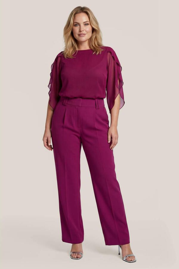Mart Visser straight leg broek paars