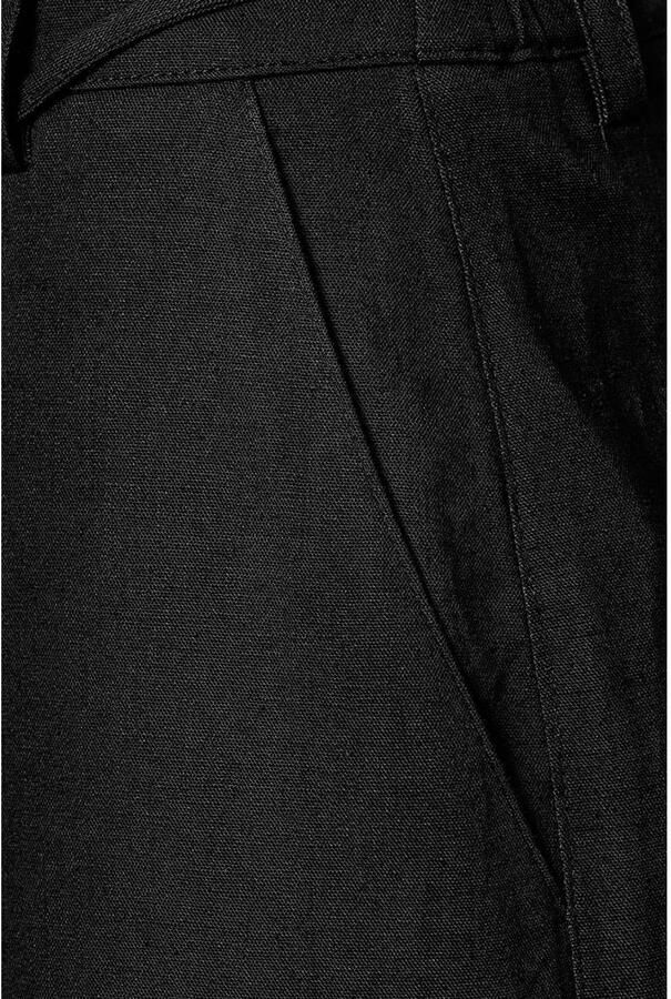 Mart Visser straight regular waist broek met linnen zwart - Foto 2