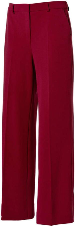 Mart Visser wide leg high waist pantalon donkerrood - Foto 3