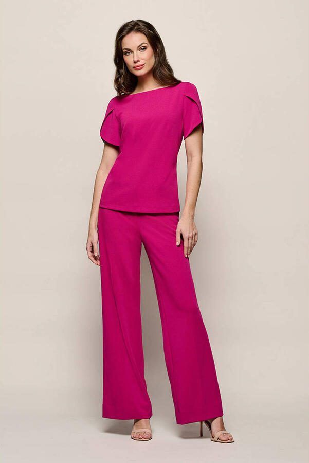 Mart Visser wide leg high waist pantalon roze