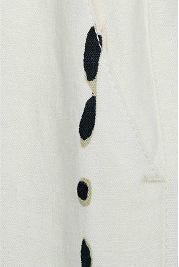 Mart Visser wide leg regular waist gestreepte broek met linnen ecru - Foto 2