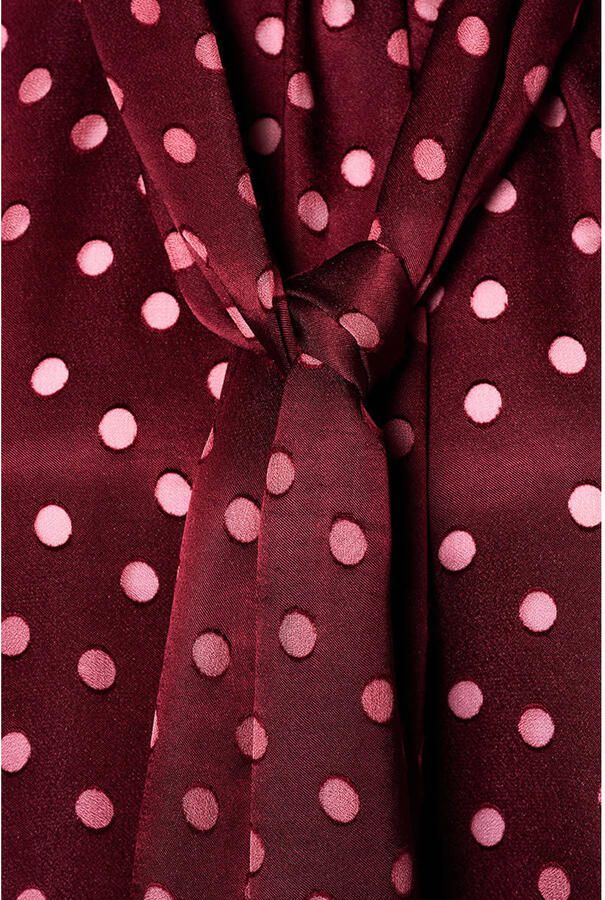 Mart Visser X Caroline Tensen blouse met stippen donkerrood - Foto 2