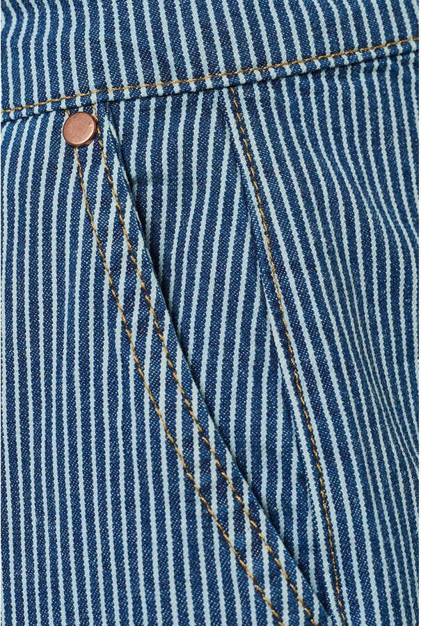Mart Visser X Caroline Tensen Charlotte straight leg jeans met krijtstreep blauw - Foto 2